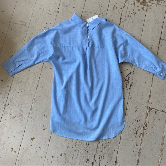 Nord Linen Tailored Boyfriend Button down Shirt Top Blouse - Picture 8 of 12